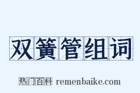 双簧管组词是什么意思的图片